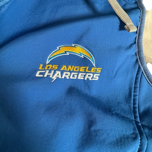 Los Angeles Chargers Dunbrooke Jacket Men’s L Softshell Hoodie NFL Full Zip Blue - Picture 4 of 12